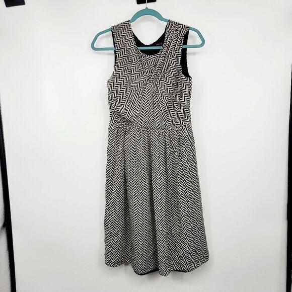 Jaeger black and white midi dress size 10 - Picture 1 of 8